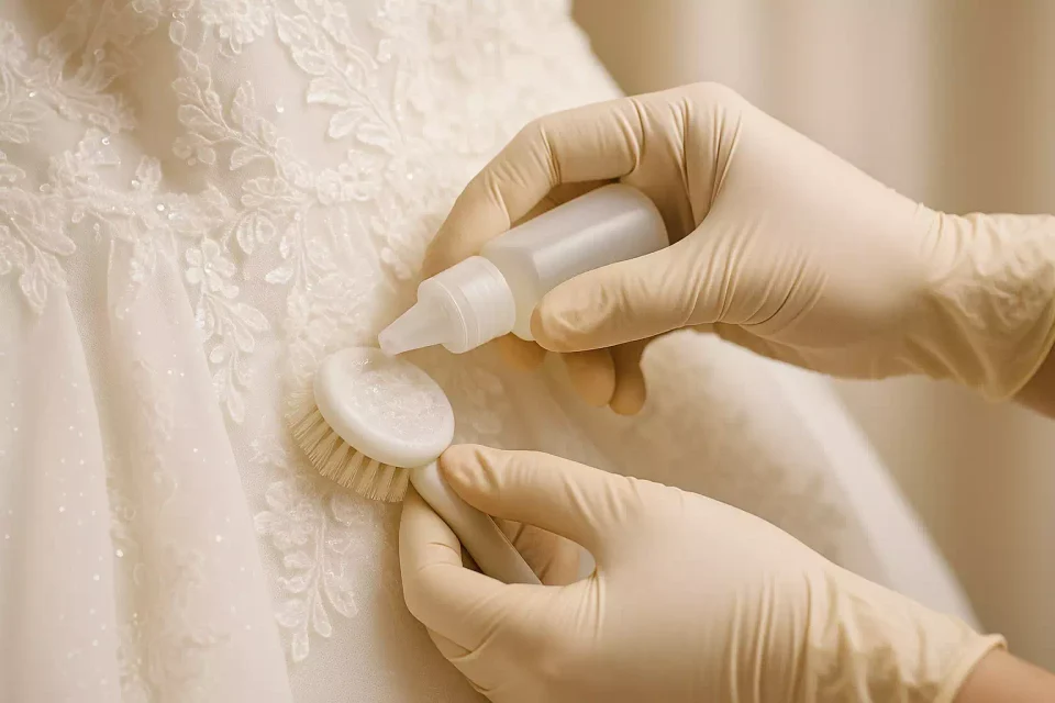 nettoyer robe mariee avec delicatesse