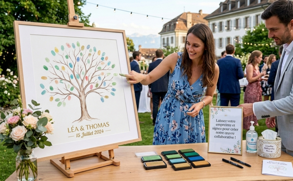 Arbre à empreintes mariage