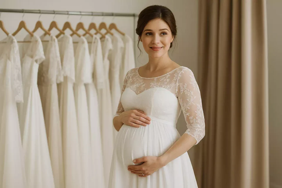 Choisir une robe de mariée quand on est enceinte
